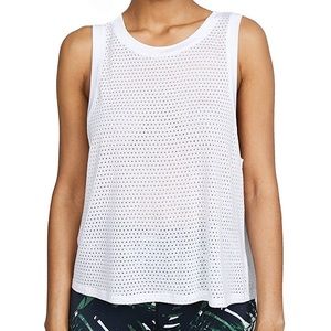 Beyond Yoga White Mesh Tank
